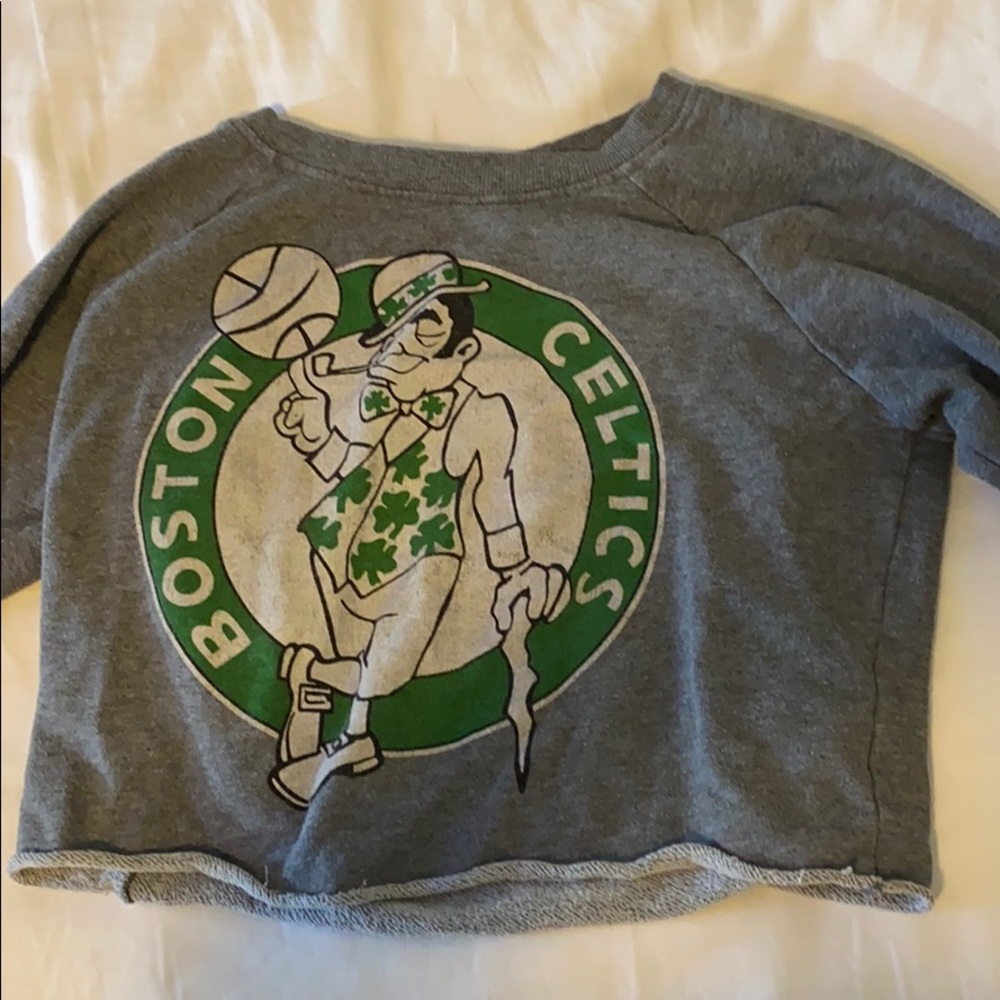 BOSTON CELTICS CROPPED HOODIE